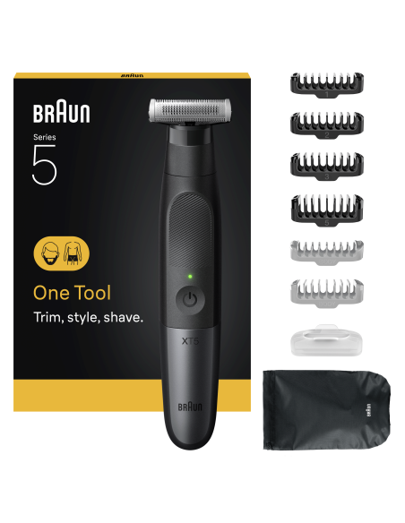 XT5200 Braun Series X Bārdas Trimmeris, Elektriskais Skuveklis un Trimmeris Vīrieša Kermeņa Apmatojumam